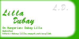lilla dubay business card
